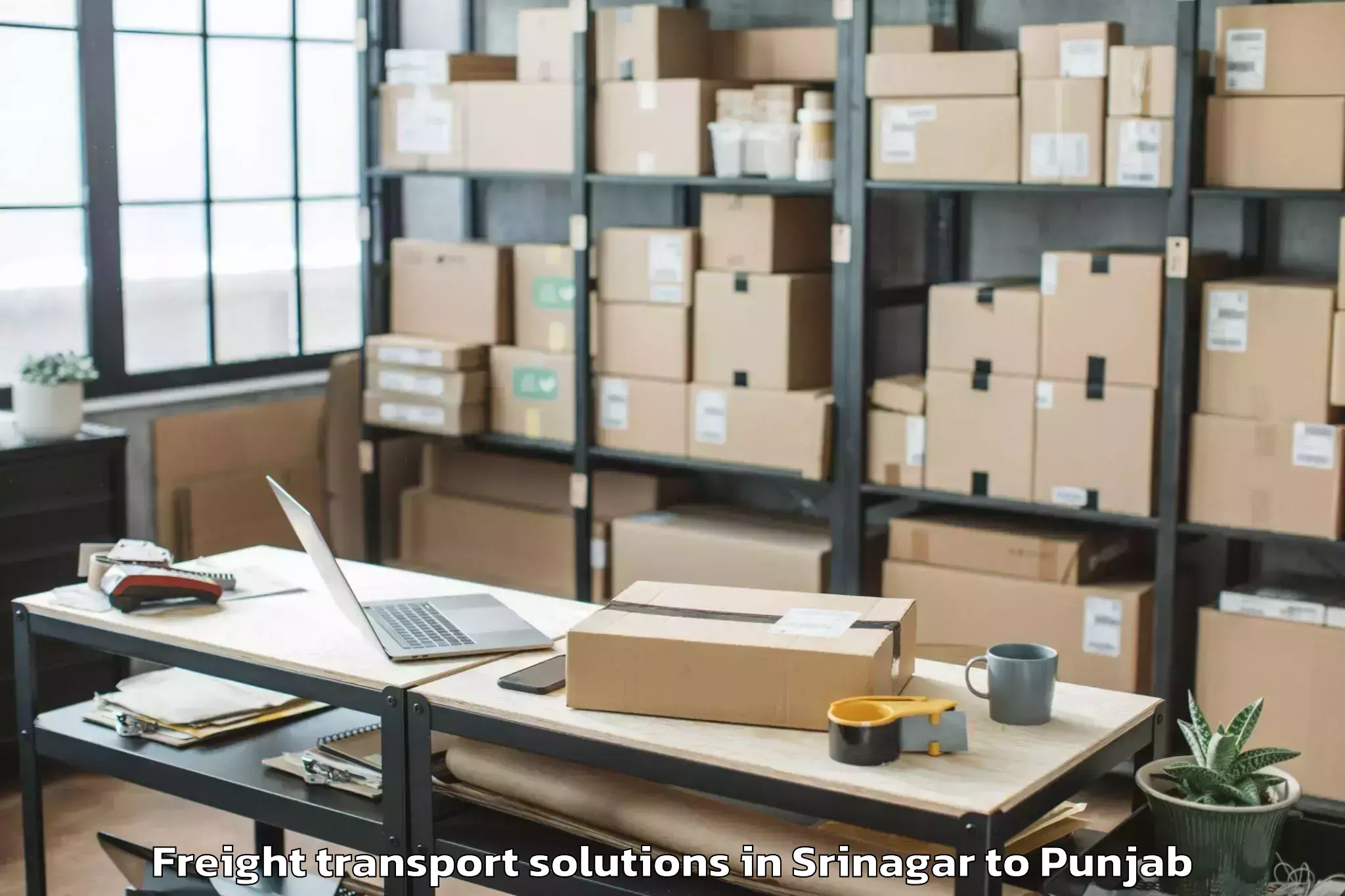 Srinagar to Adampur Jalandhar Freight Transport Solutions Booking